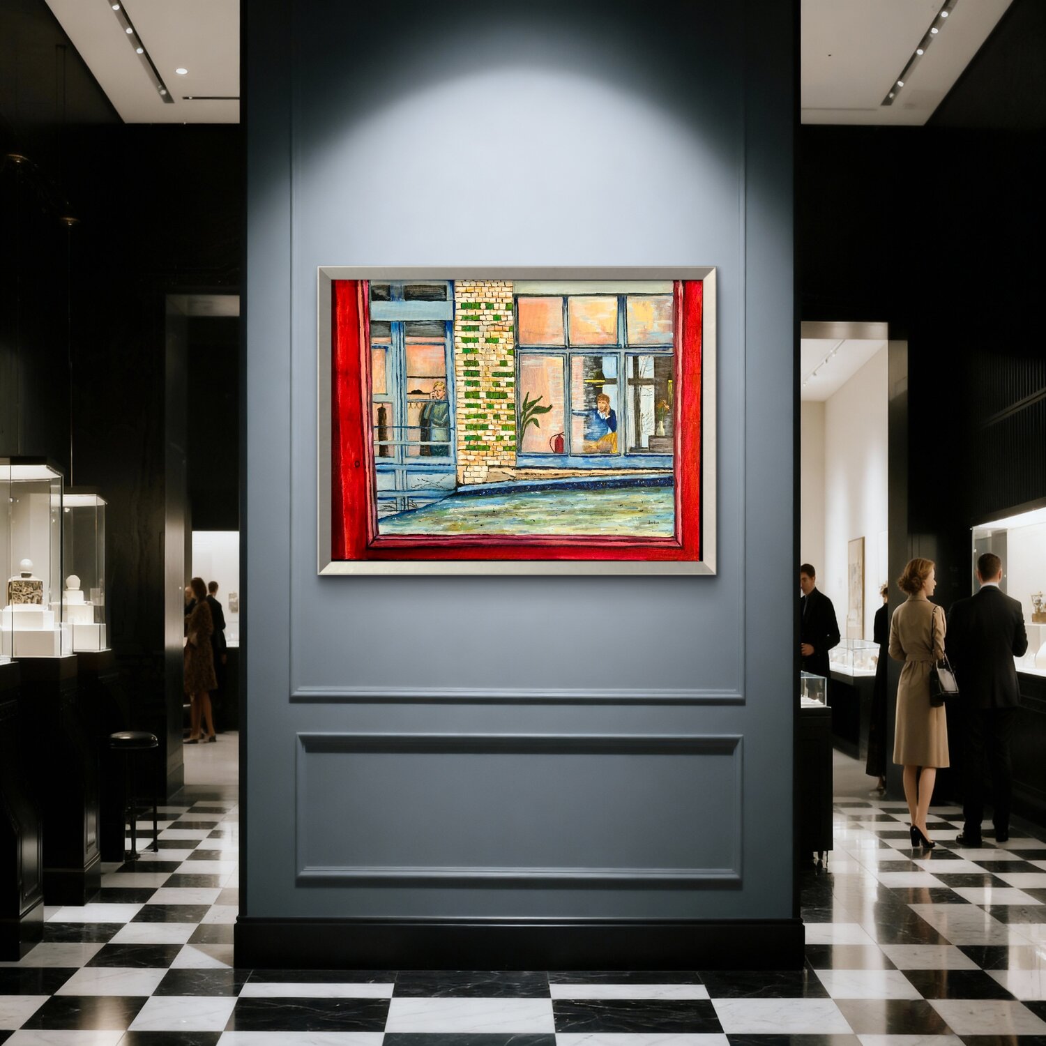 Artwork in exhibition setting