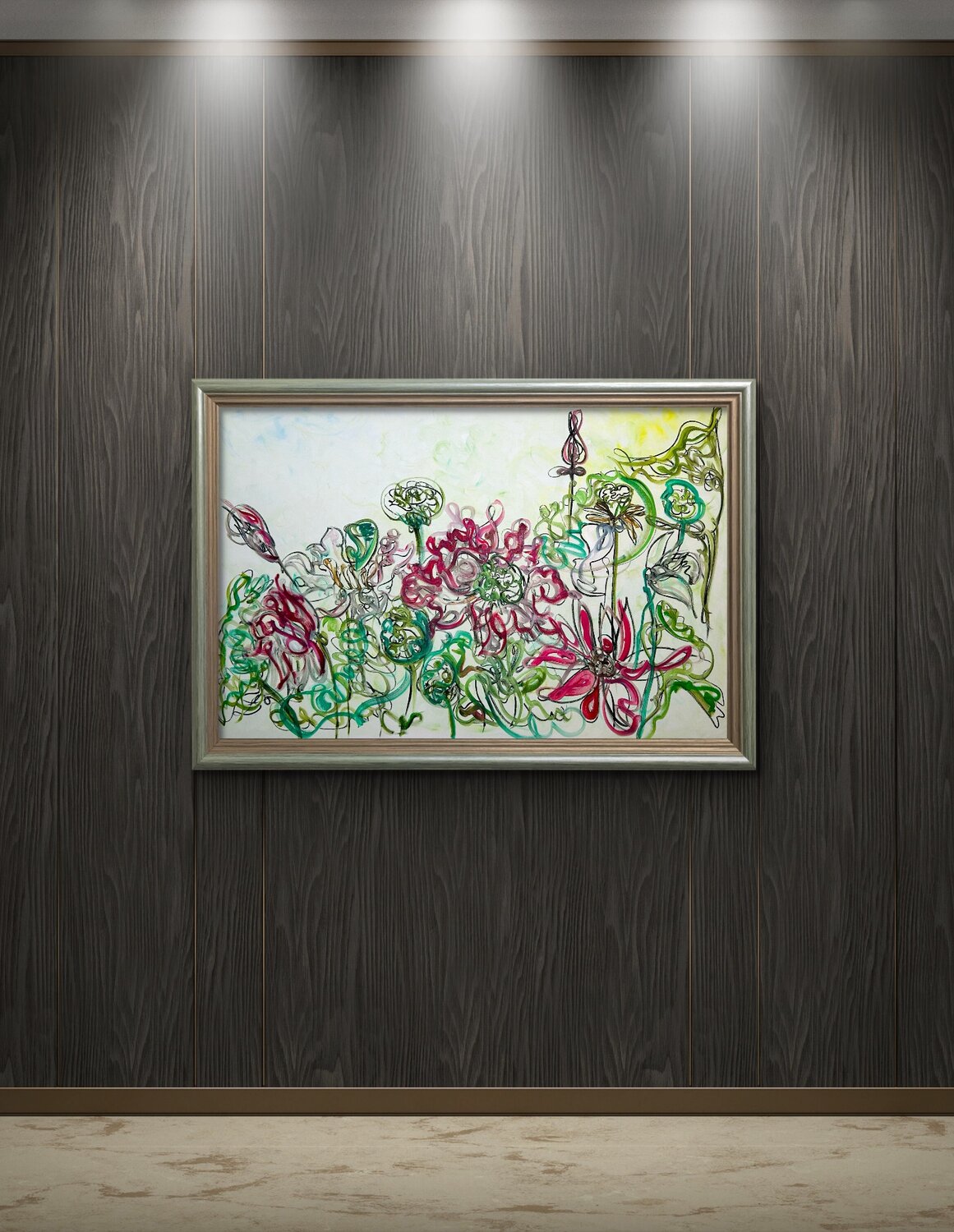 Artwork in room setting